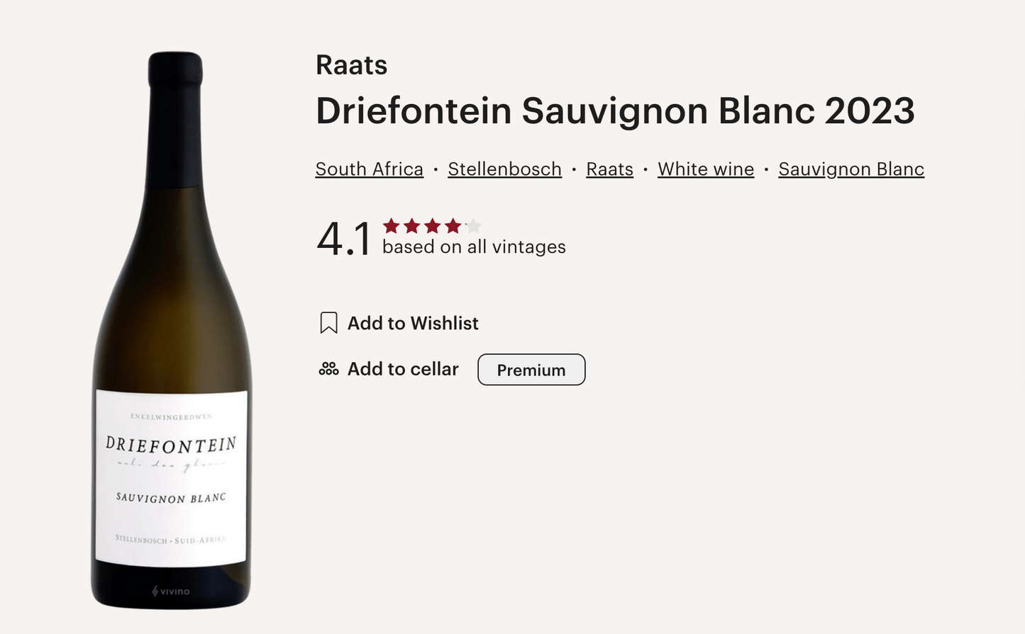 南非 Driefontein Sauvignon Blanc 2023