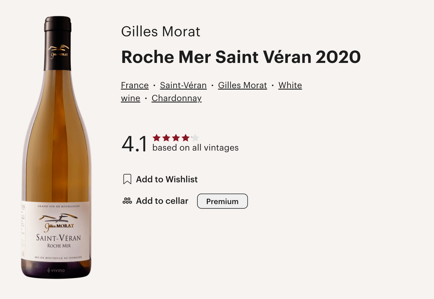 法國白酒 Gilles Morat Saint Veran Roche Mer 2020