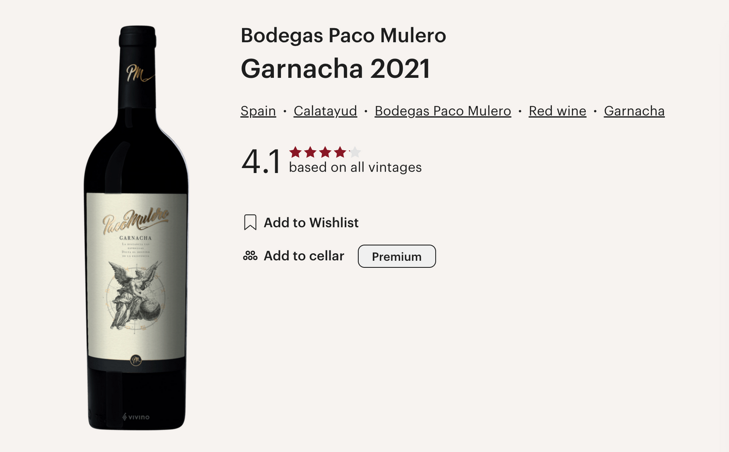 西班牙紅酒 Paco Mulero Garnacha 2021