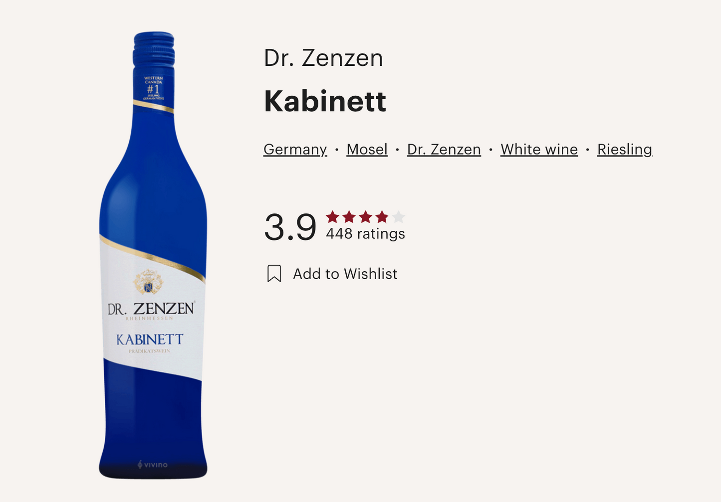 德國青蘋果香甜白酒 Dr. ZenZen Noblesse Kabinett 2022