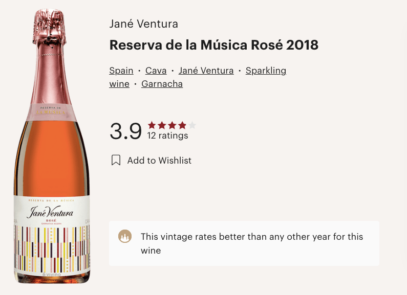 加泰羅尼亞 JANE VENTURA Reserva de la Música 2018 桃紅氣泡酒
